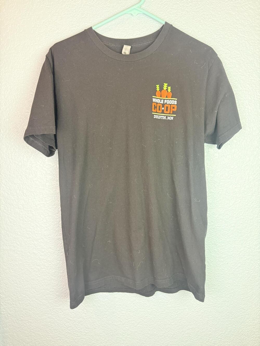 Whole Foods Co-op Shirt Mens Large Black Duluth Graphic Tee Next Level Apparel